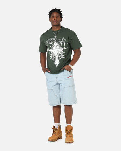 Ed Hardy Cross My Heart T-Shirt Pine Green