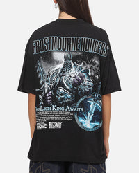 73Studio X Warcraft Frostmourne Hungers T-Shirt Black Acidwash