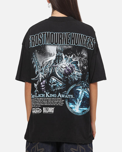 73Studio X Warcraft Frostmourne Hungers T-Shirt Black Acidwash