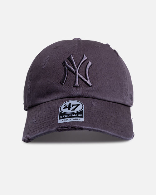 47 Brand New York Yankees 'Distressed Logo' 47 Clean Up Strapback Charcoal