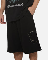 Saint Morta Marked Baggy Sweat Shorts Off Black