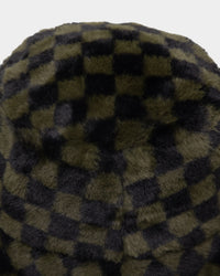 Kangol Faux Fur Bucket Olive