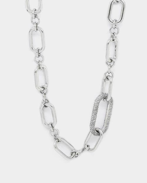 Raising Hell Women's Thick Link Chain Iced White Gold