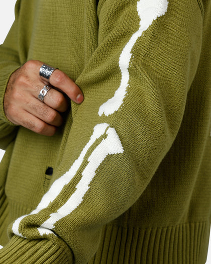 MNML Skeleton Knit Sweater Moss