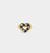 Raising Hell Checkered Heart Ring Gold/Black