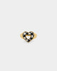 Raising Hell Checkered Heart Ring Gold/Black
