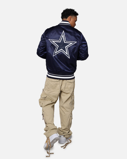 Pro Standard Dallas Cowboys Rib Satin Jacket Midnight Navy