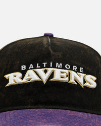 New Era Baltimore Ravens 'Washed Metallic' 9FORTY A-Frame Snapback Official Team Colors