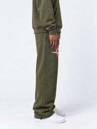 Loiter Hybrid Sweatpants Olive/Pink