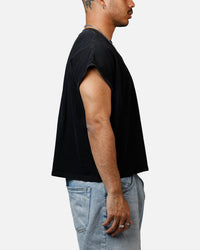 MNML Washed Boxy Tank Top Shirt Washed Black