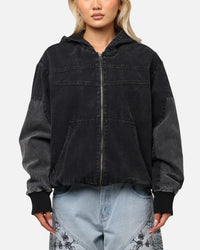 Saint Morta Hooded Workwear Jacket Black/Grey