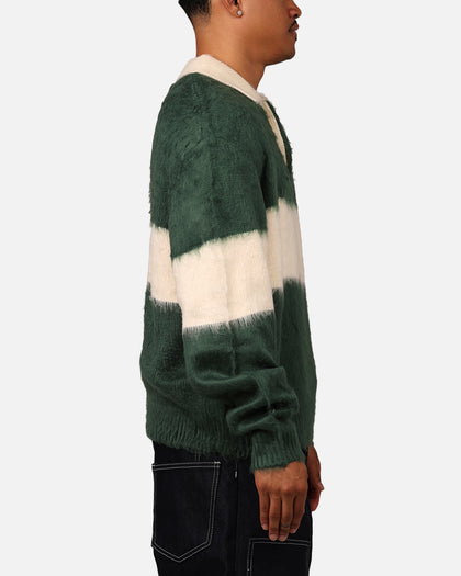MNML Mohair Rugby Sweater Green/White