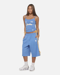 Majestic Atheltic Women's New York Yankees Contrast Tie Long Shorts Marina Blue
