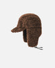 Kangol Faux Shearling Utility Flap Cap Brown