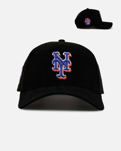 New Era New York Mets 'Black Cord' 9FORTY A-Frame Corduroy Snapback Black