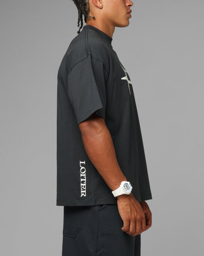 Loiter Hybrid Premium T-Shirt Charcoal