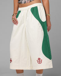 Loiter Club Classic Track Shorts White/Green