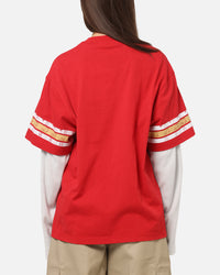Mitchell & Ness San Francisco 49ers Waffle Mock Layer Long Sleeve T-Shirt Red