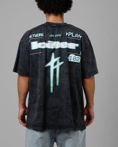 Loiter Night Crawler Drop T-Shirt Black Acidwash