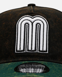 New Era Mexico National Baseball Team 'Washed Green 2.0' 9FORTY A-Frame Snapback Black/Green