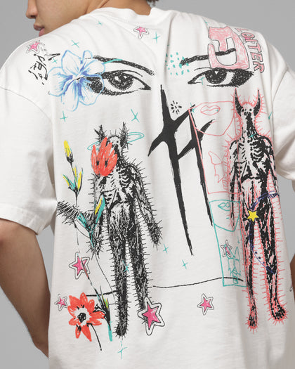 Loiter Hand Drawn T-Shirt Off White