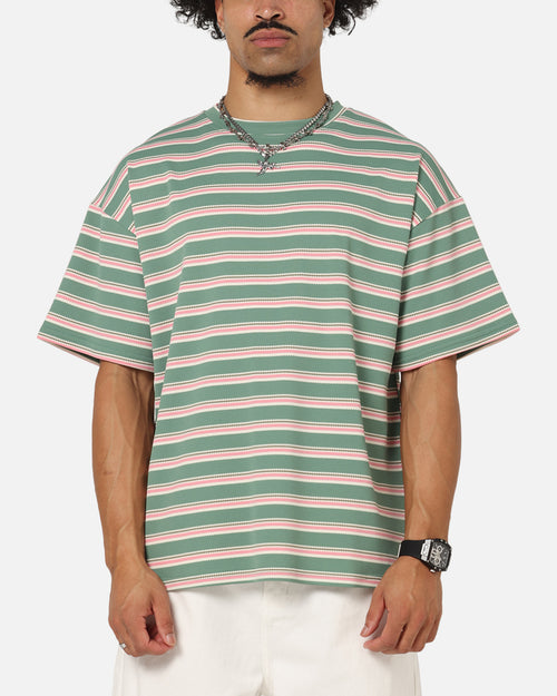 XXIII Standard Stripe T-Shirt Green/Pink