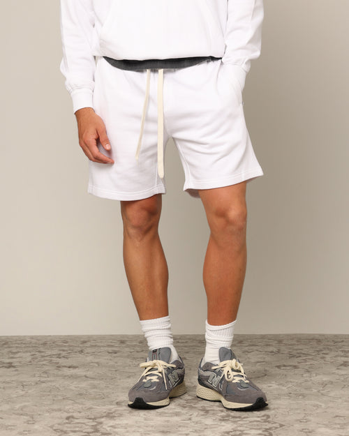 Carré Blanc Classic Sweat Shorts White