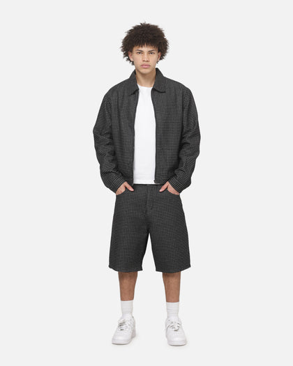 Carre Grid Solace Jorts Black Denim