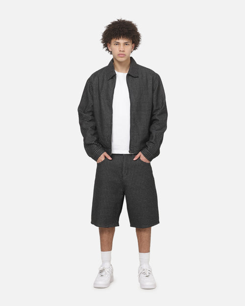 Carre Grid Solace Jorts Black Denim
