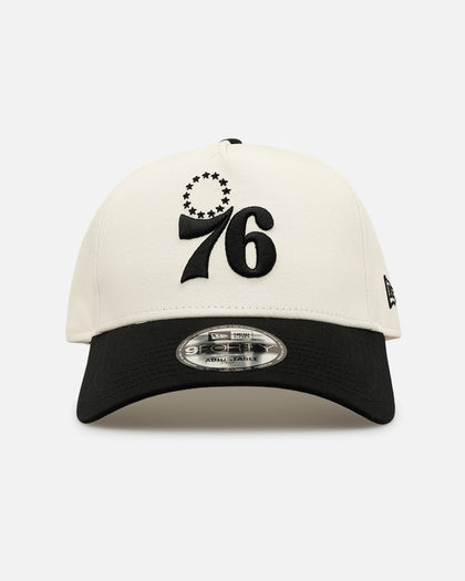 New Era Philadelphia 76ers 'Easy Chrome Black' 9FORTY A-Frame Snapback Chrome/Black