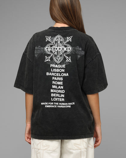 Loiter Chrome Dome T-Shirt Washed Black