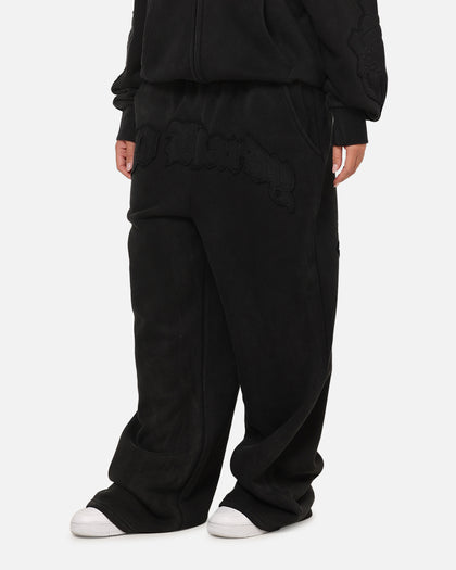 Ed Hardy Fray Track Pants Black