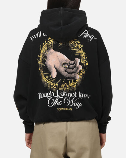 73Studio X The Lord Of The Rings The Ring Hoodie Black Acidwash