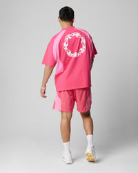 Loiter Subcultural Panel T-Shirt Pink