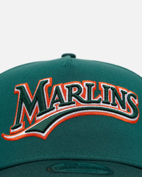 New Era Florida Marlins 'Citrus 2.0' 9FORTY A-Frame Snapback Dark Green/Orange