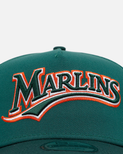 New Era Florida Marlins 'Citrus 2.0' 9FORTY A-Frame Snapback Dark Green/Orange