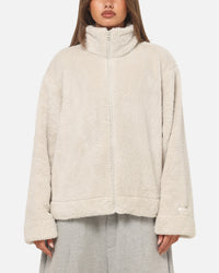 Nike Women's Sportswear Essential High-Pile Fleece Jacket Light Bone