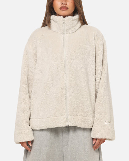 Nike Women's Sportswear Essential High-Pile Fleece Jacket Light Bone
