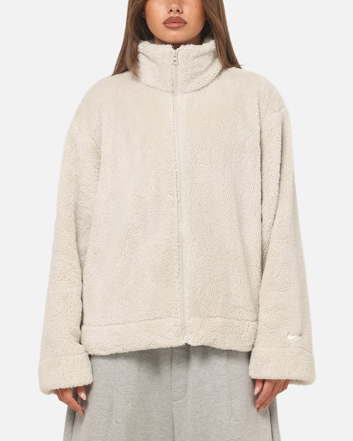 Nike Women's Sportswear Essential High-Pile Fleece Jacket Light Bone