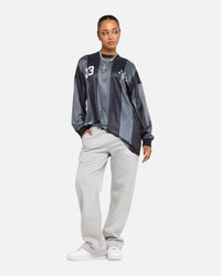 Carre Academy Oversized Long Sleeve T-Shirt Black/Grey