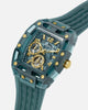 Guess Mainline Phoenix Transparent Teal Silicone Watch Teal