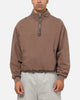 American Thrift Leisure Quarter Zip Mock Neck Sweater Washed Brown