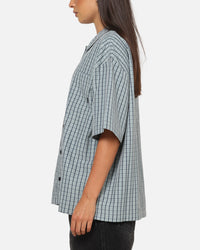 Carre Plaid Button Up Shirt Green-Plaid