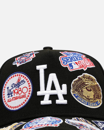 New Era Los Angeles Dodgers 'All Over Embroidery' 9FORTY A-Frame Snapback Black