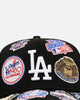 New Era Los Angeles Dodgers 'All Over Embroidery' 9FORTY A-Frame Snapback Black