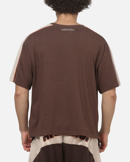 Mitchell & Ness New York Knicks Y2K Cropped T-Shirt Seal Brown