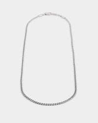 NXS 2.7MM Diamond Cut Curb Chain White Gold