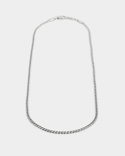 NXS 2.7MM Diamond Cut Curb Chain White Gold