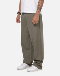 Carre Heritage Pleated Pants Sage Pinstripe