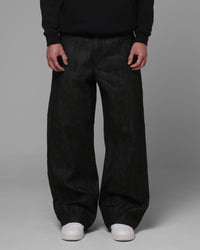 Loiter Selvedge Denim Boot Cut Jeans Black